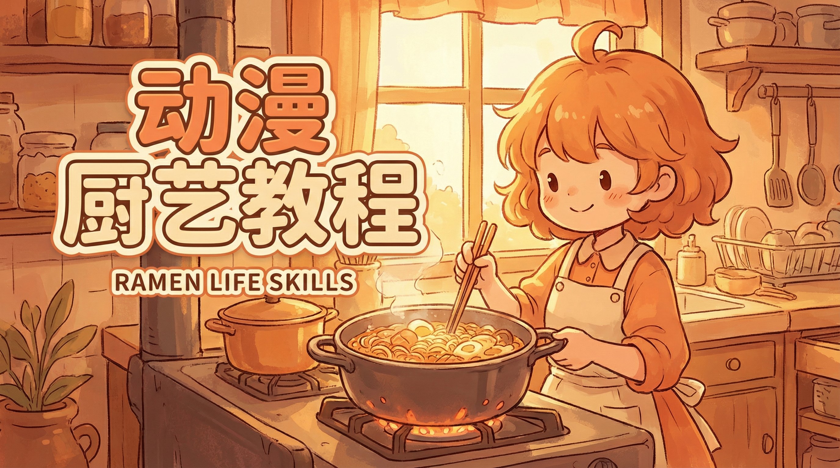 溏心动漫厨艺教程-拉面制作动漫演示