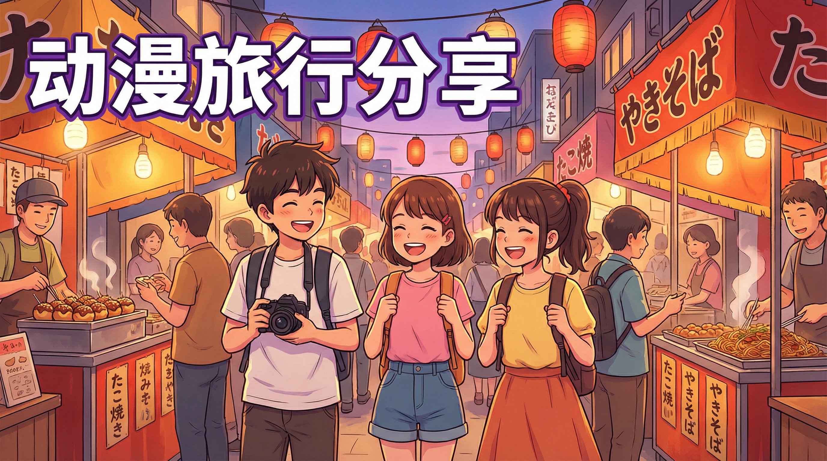 溏心动漫旅行分享-日本街头动漫演示